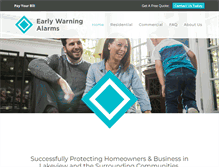 Tablet Screenshot of earlywarningalarms.com
